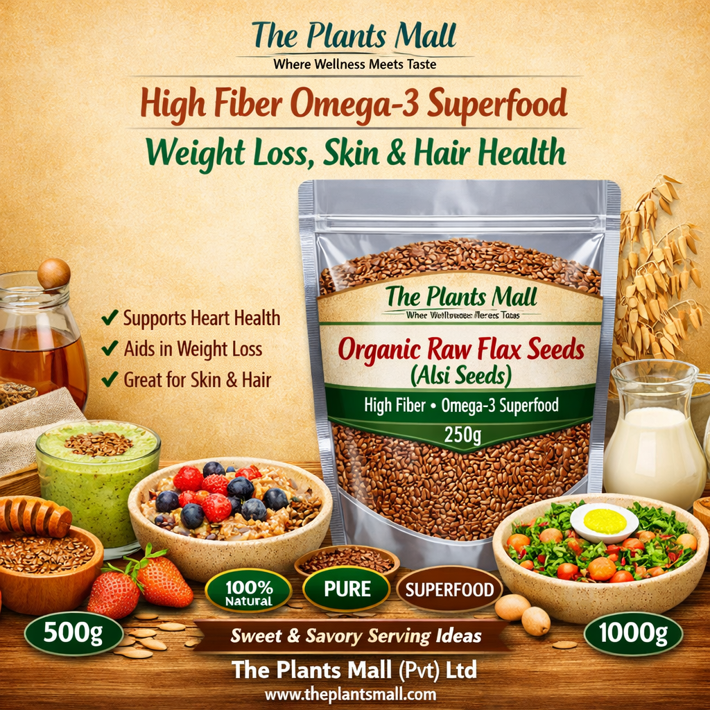 High-quality organic flax seeds rich in Omega-3 fatty acids, fiber and plant protein