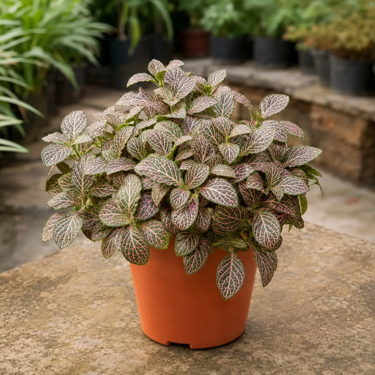 Fittonia Nerve Plant photographed at a professional Lahore nursery