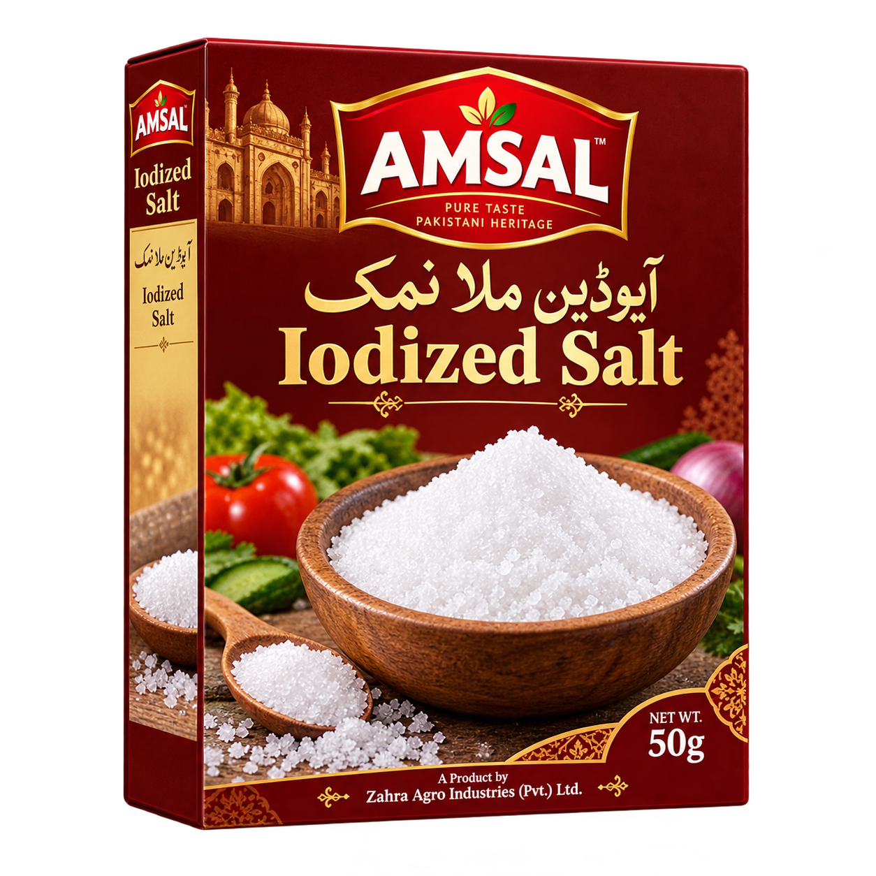 Amsal Iodized Salt, 50g box