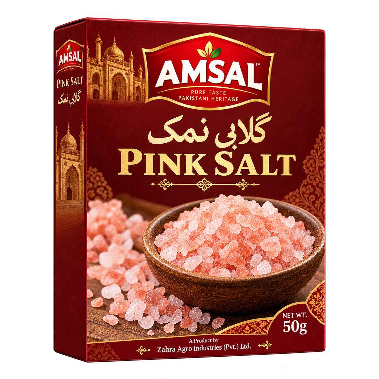 Amsal Pink Salt — گلابی نمک, 50g box