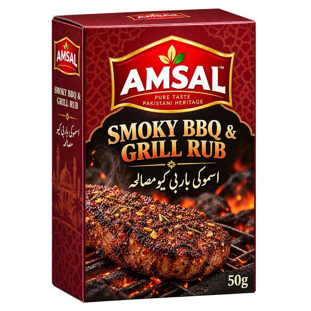Amsal Smoky BBQ & Grill Rub 50g box