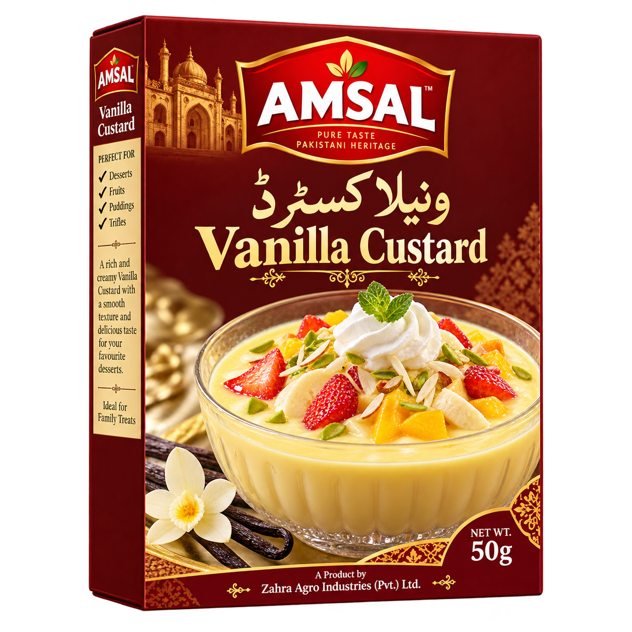 Amsal Vanilla Custard, 50g box