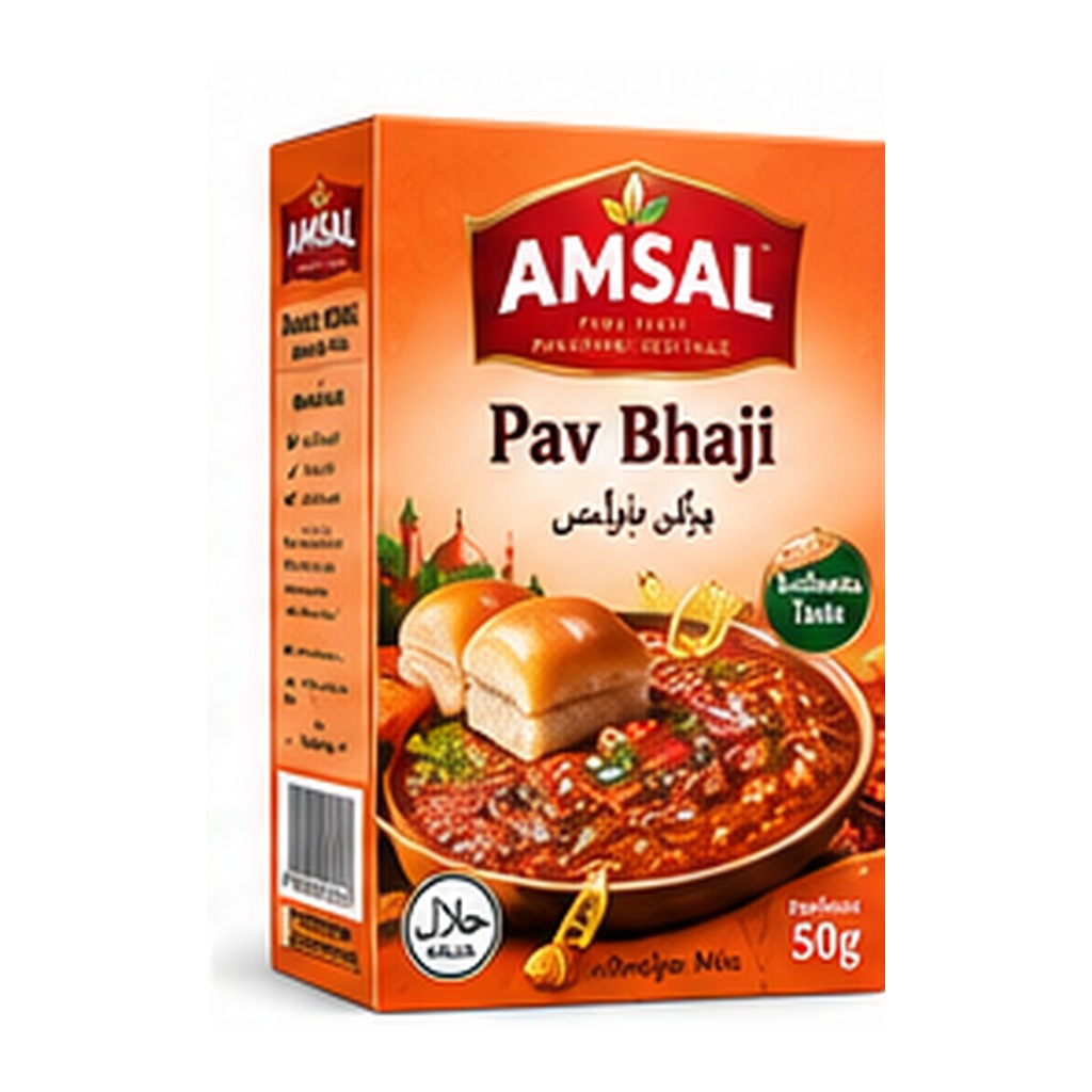 Amsal Pav Bhaji catalogue pack artwork