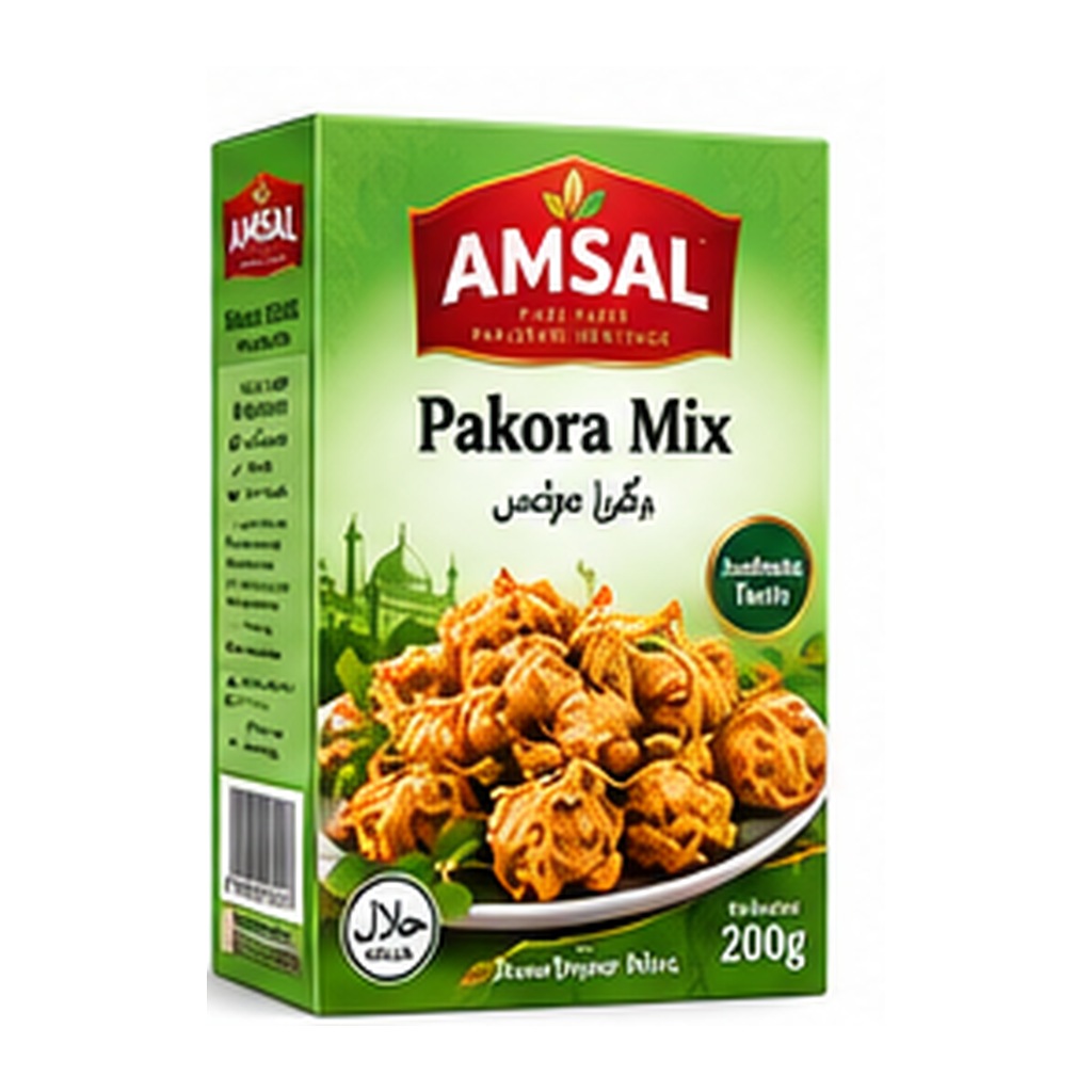 Amsal Pakora Mix catalogue pack artwork