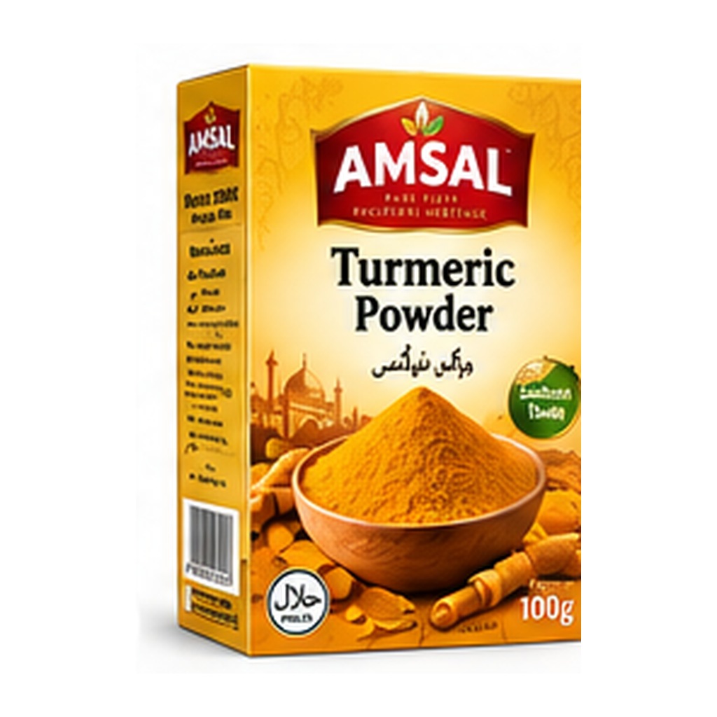 Amsal Turmeric Powder catalogue pack artwork