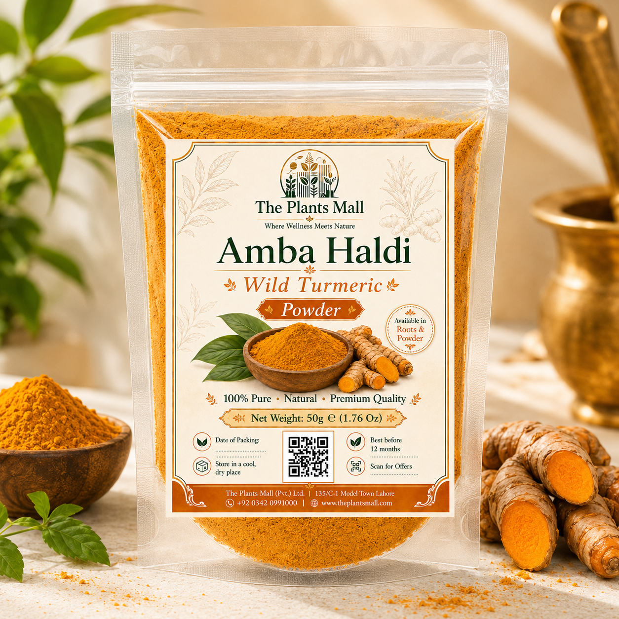Amba Haldi Powder | Pure Wild Organic Turmeric Powder for Skin, Face Pack, Cooking & Wellness