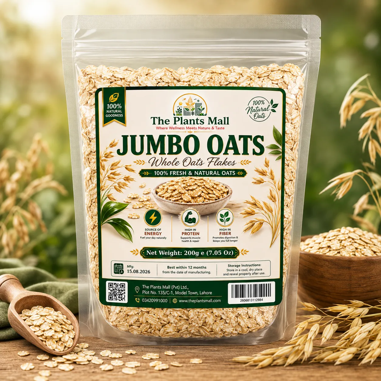 Jumbo Oats 100% Fresh and Natural Whole Oats Flakes