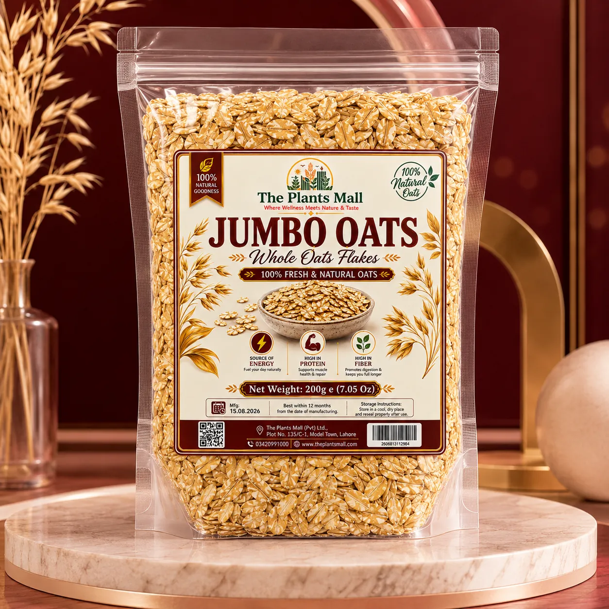 Jumbo Oats 100% Fresh and Natural Whole Oats Flakes