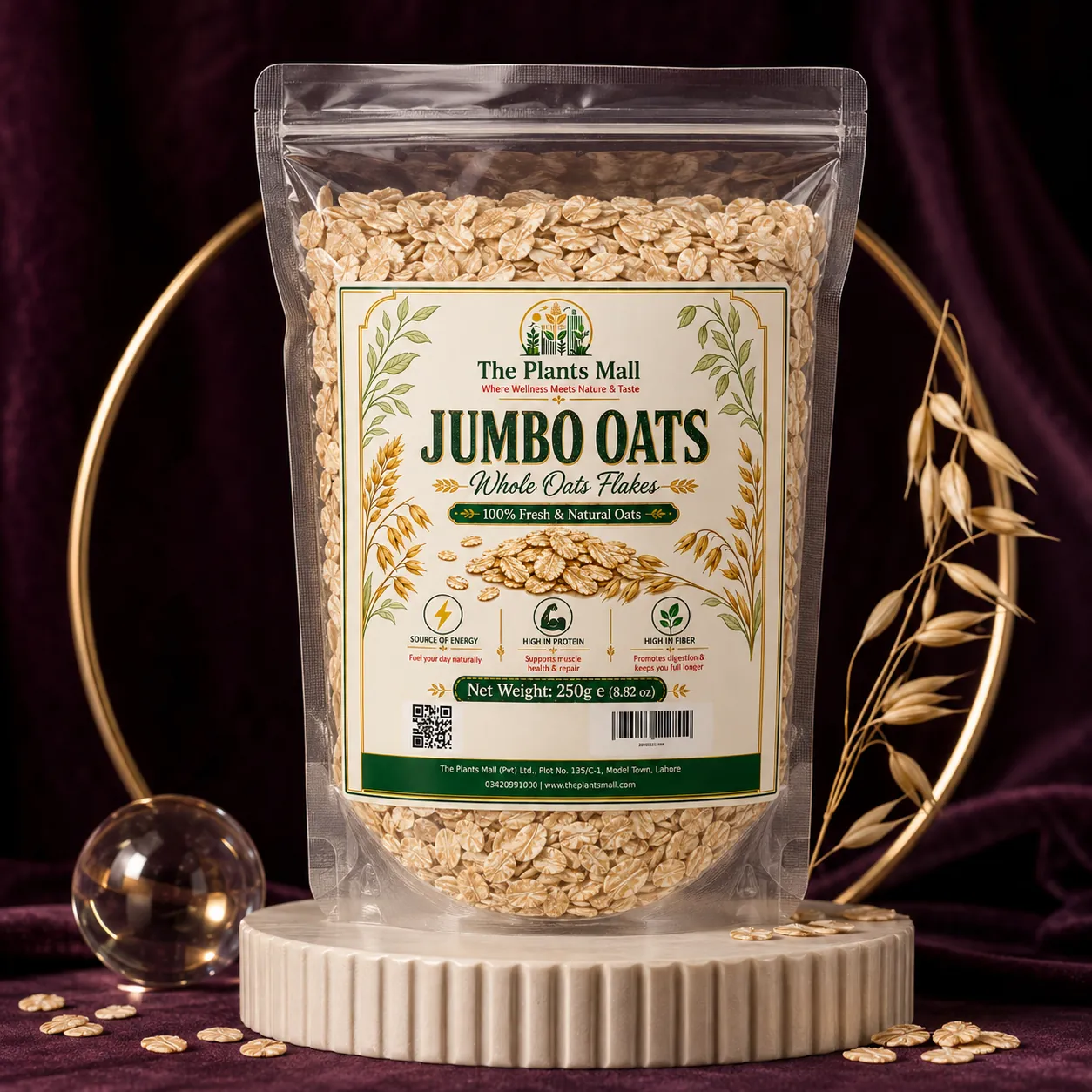 Natural Jumbo Oats for Healthy Breakfast and Oatmeal