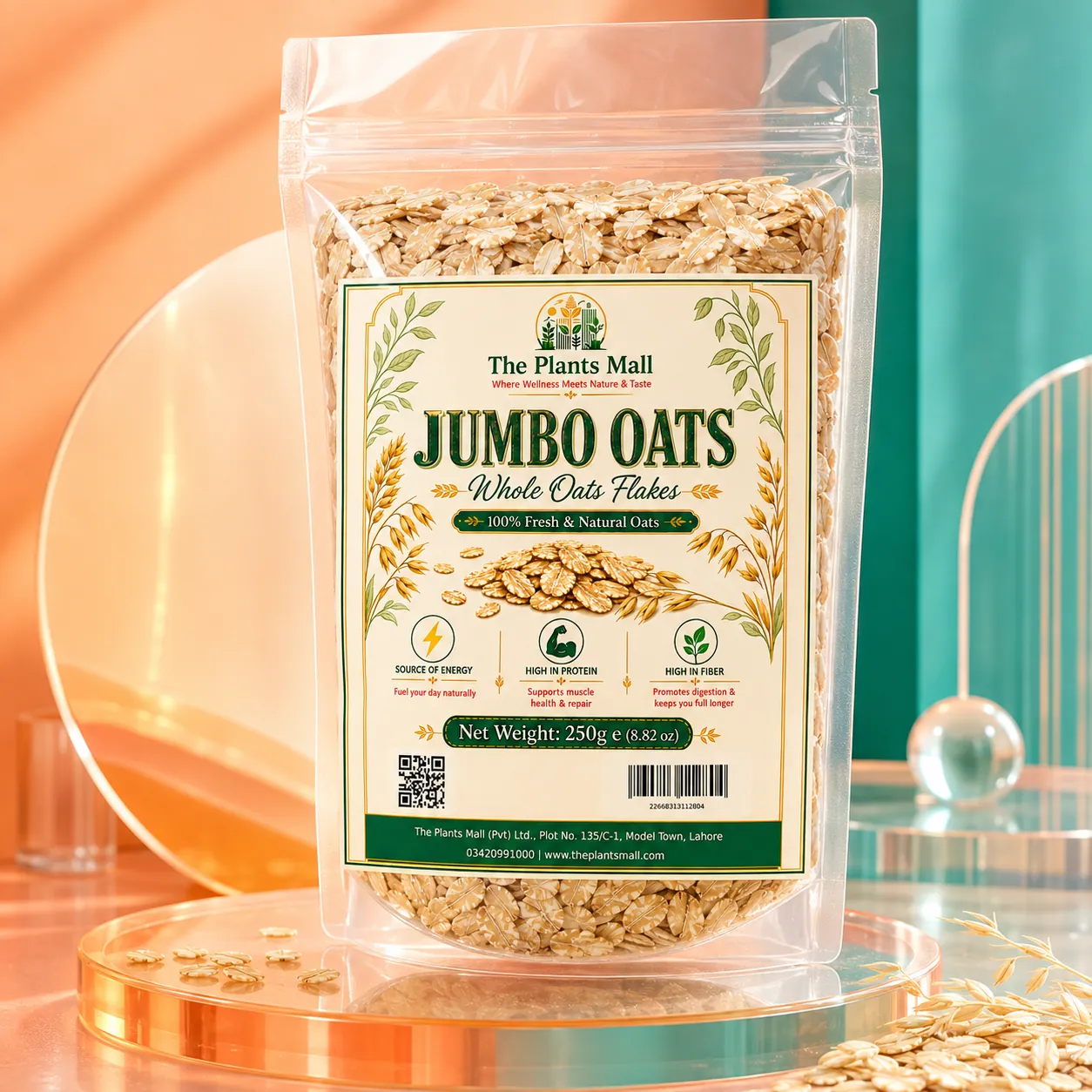 Premium Jumbo Oats Whole Grain Oat Flakes for Everyday Nutrition