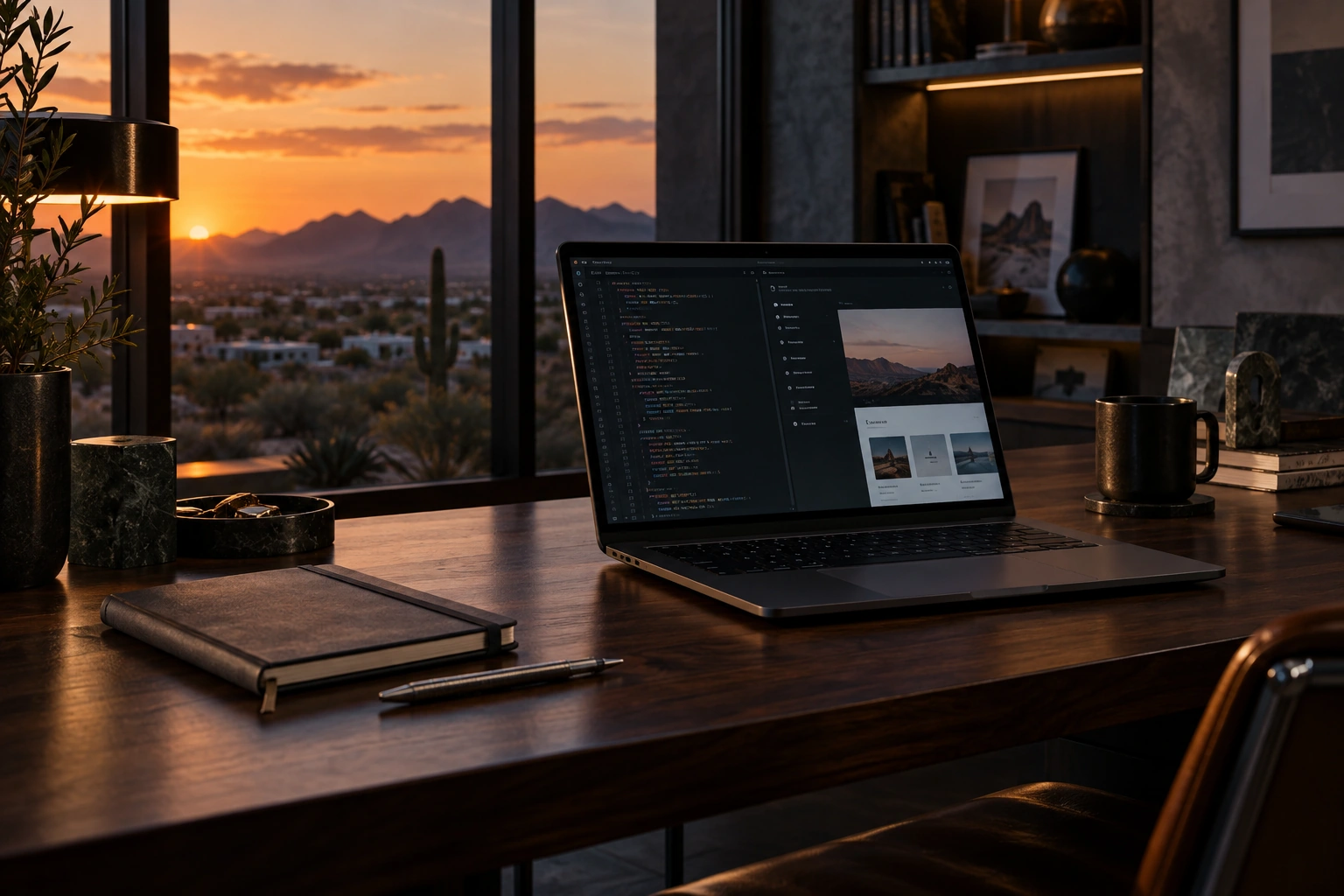 Illustrative workspace combining application design and software engineering.